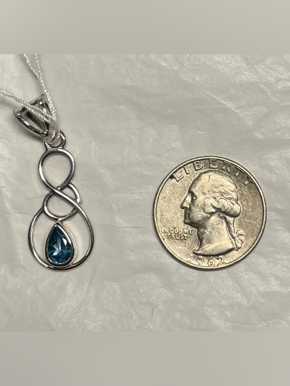 Blue topaz pendant